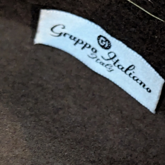 Vintage Designer Gruppo Italiano Green Wool Felt And Velvet Hat - Picture 8 of 9